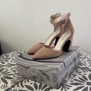 Jeffrey Campbell x Free People Beige Ankle Strap Heels